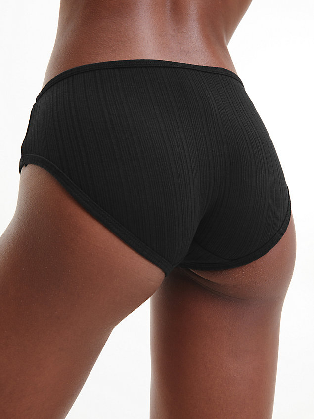 black hipster panty - pure ribbed for women calvin klein