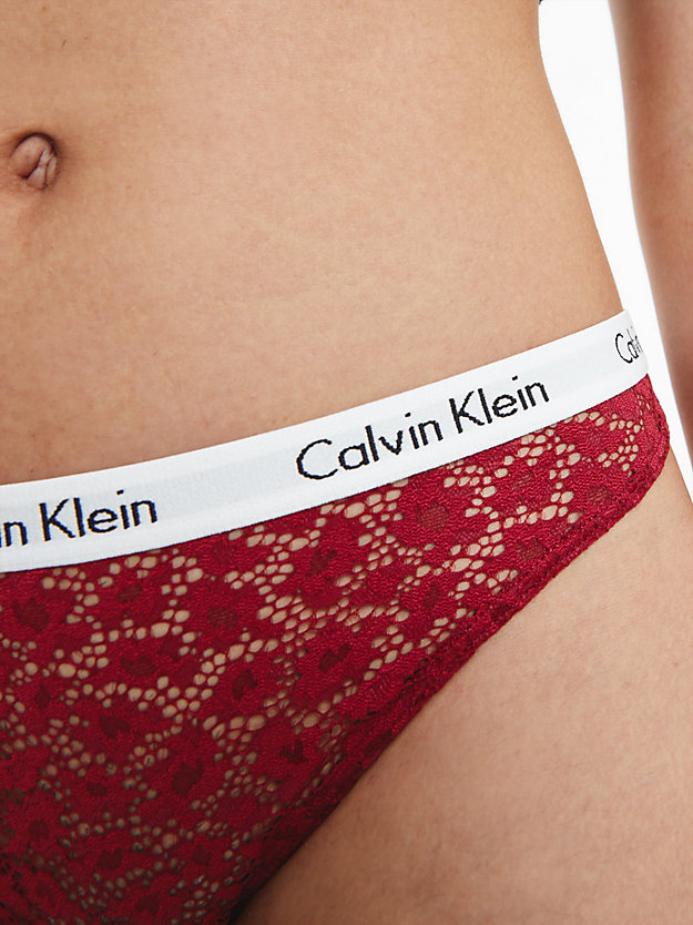 INTENSE PLUM/RED CARPET/OLIVE 3 Pack Bikini Briefs - Carousel for women CALVIN KLEIN