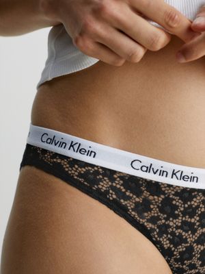 Calvin Klein Carousel 3 Pack Bikini Knickers Large Black/White/Black