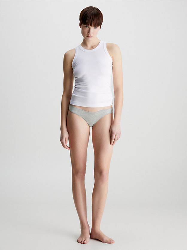 grey heather bikini briefs - flex fit for women calvin klein