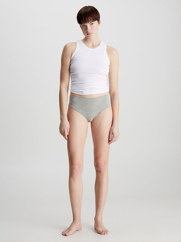 grey high waisted thong - flex fit for women calvin klein