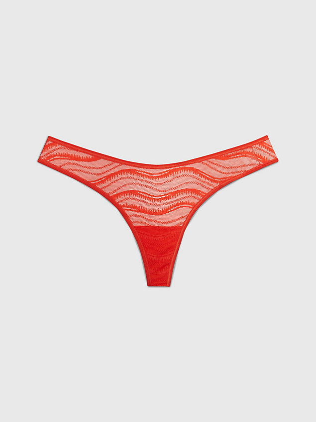 red lace thong for women calvin klein