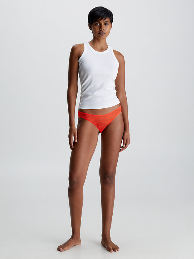 spicy orange lace bikini briefs for women calvin klein