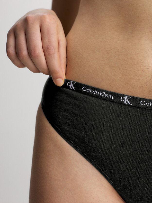 BLACK/GREY HEATHER 2 Pack Thongs - CK96 for women CALVIN KLEIN