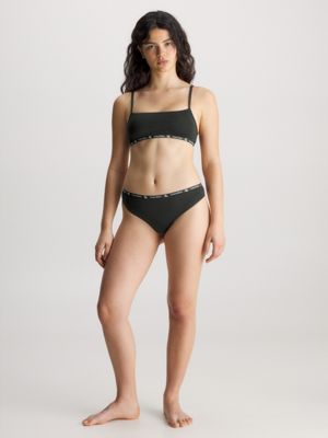 black / grey heather 2er-pack strings - ck96 für damen - calvin klein