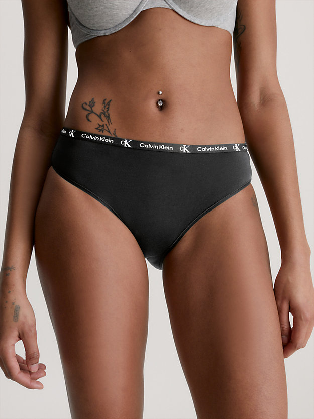 black / grey heather 2 pack bikini briefs - ck96 for women calvin klein
