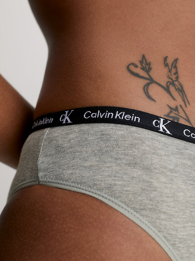 black / grey heather 2 pack bikini briefs - ck96 for women calvin klein