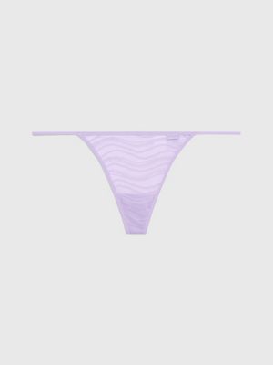 Calvin Klein Sheer String Thong - Purple