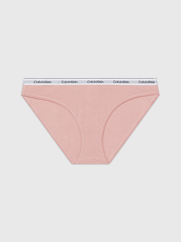 pink bikini briefs - modern logo for women calvin klein
