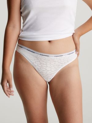 Buy Calvin Klein Lace Brazilian Briefs White - Scandinavian