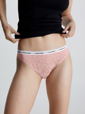 Calvin klein Set 3pack Thong Lace Edge 000QD5151E - Tawny