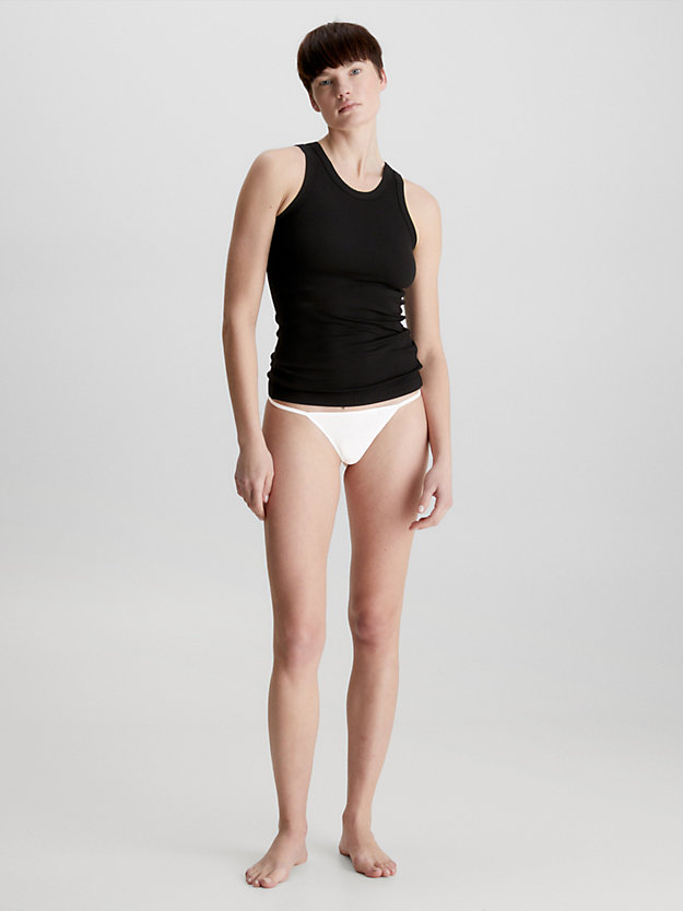 white string thong - flex fit for women calvin klein
