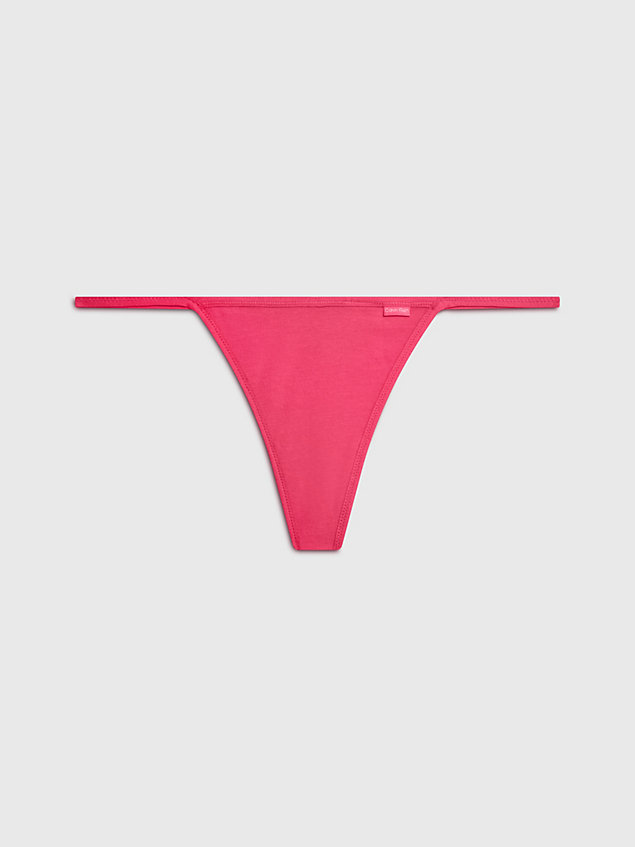 pink string thong - flex fit for women calvin klein