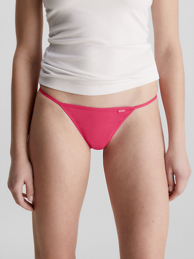 pink string thong - flex fit for women calvin klein