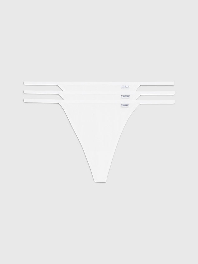 white 3-pack strings - athletic cotton voor dames - calvin klein