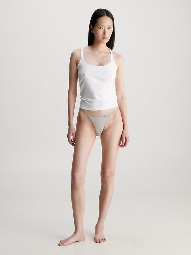 black/white/grey heather 3 pack bikini briefs - athletic cotton for women calvin klein