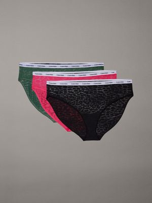 Calvin Klein Underwear 3 PACK - Briefs - black/tea berry/garden