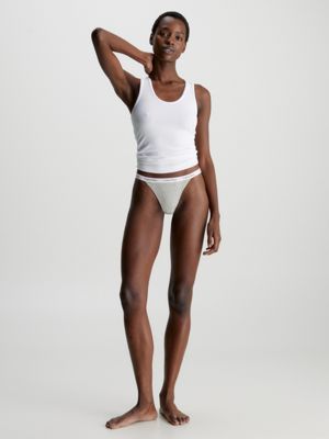 grey heather string thong - carousel für damen - calvin klein
