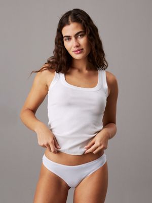 blue low rise thong - ideal cotton for women calvin klein