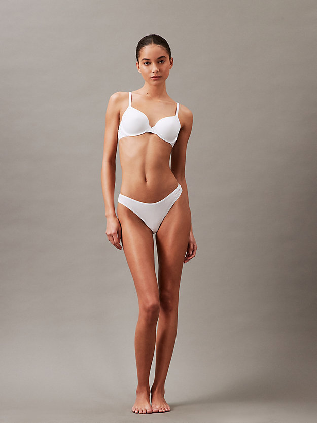 white low rise bikini briefs - ideal cotton for women calvin klein