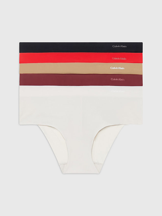 multi 5 pack hipster panties - invisibles for women calvin klein
