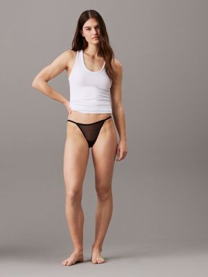 black sheer mesh bikini briefs for women calvin klein