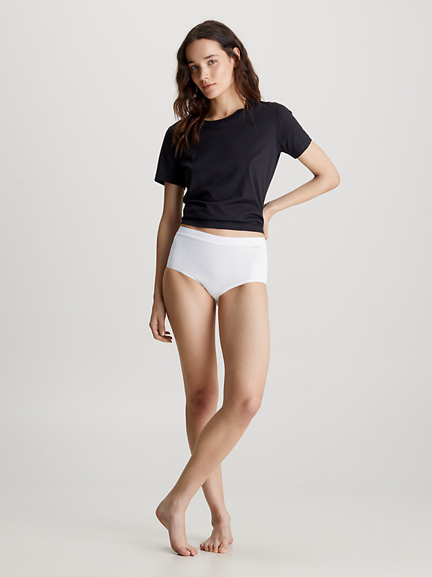 white hipster panty - ideal cotton for women calvin klein