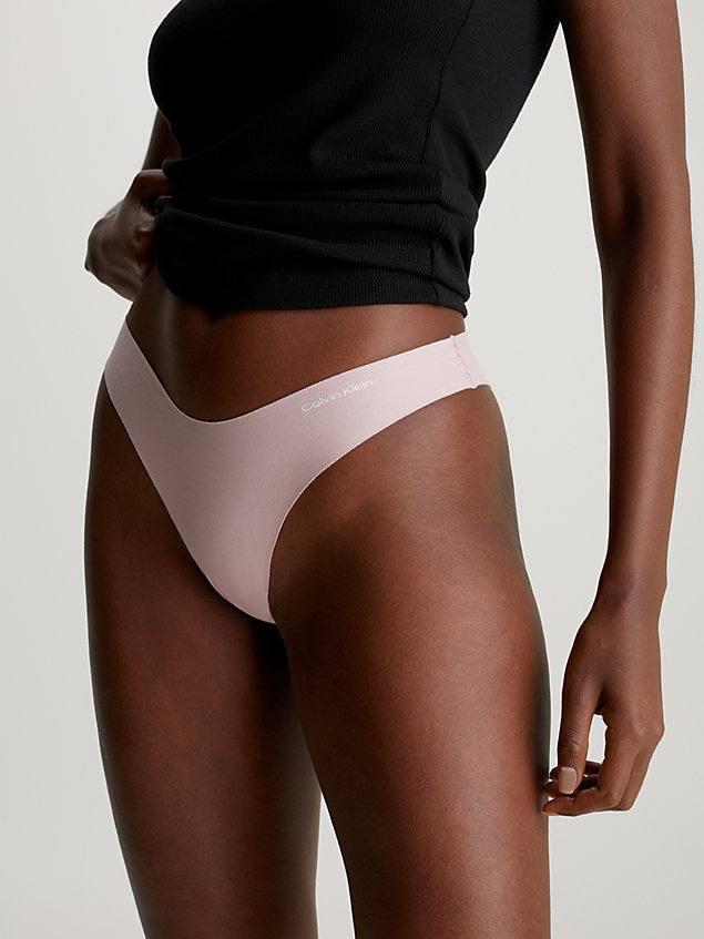slips brésiliens - invisibles cotton pink pour femmes calvin klein