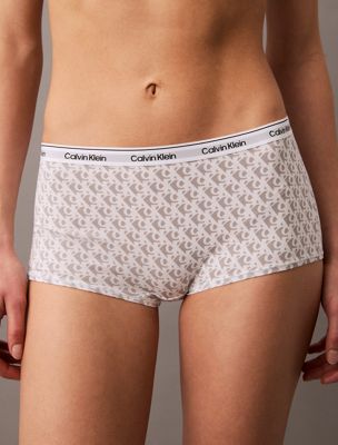 plush monogram hipster panty - icon logo for women calvin klein