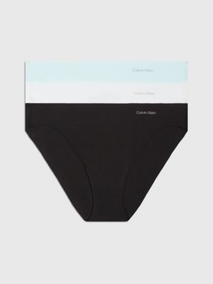 Calvin Klein Women's Carousel Bikini Briefs 3-Pack - Shoreline/Black/Grey