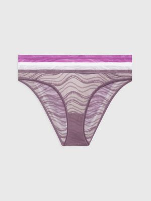 Calvin Klein Lace Trim Brief - Purple, £28.00