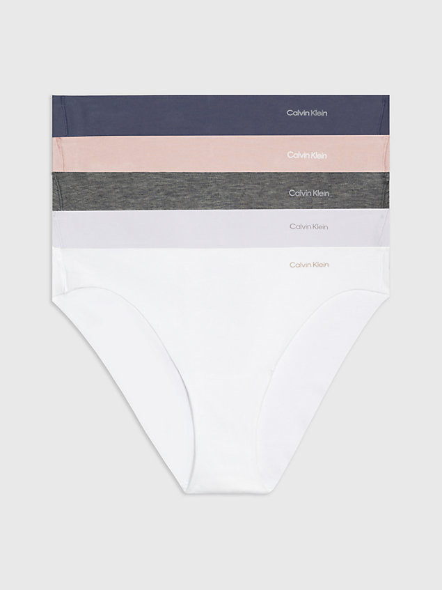 multi 5 pack bikini briefs - invisibles cotton for women calvin klein