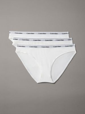 Calvin Klein 3 Pack Cotton Bikini Briefs Black/Grey/White - INTOTO7 Menswear