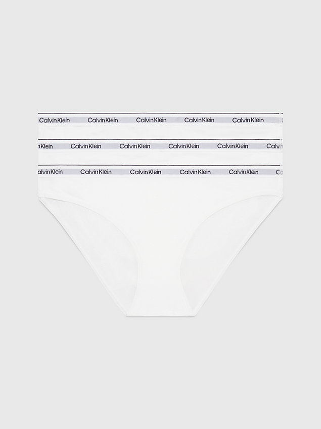  white 3 pack low rise bikini briefs for women calvin klein
