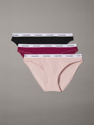 multi 3er-pack slips mit niedriger leibhöhe für damen - calvin klein