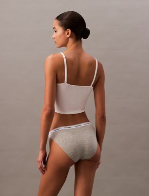 black/ grey heather / cafã‰ fun 3-pack bikinislip - icon logo voor dames - calvin klein
