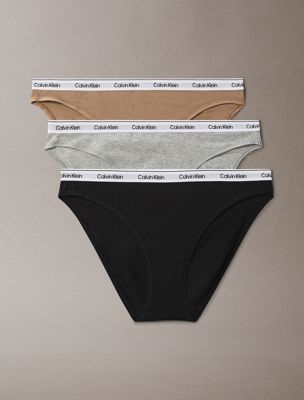 multi 3 pack low rise bikini briefs for women calvin klein