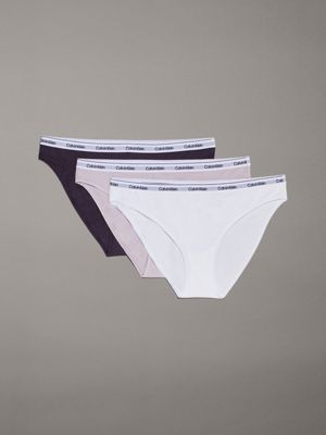 multi 3 pack low rise bikini briefs for women calvin klein