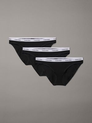 Calvin Klein Underwear Wmns 3 Pack Brazilian (Low Rise) Black - Womens - Panties  Calvin Klein Underwear