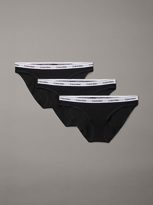 black/black/black 3 pack low rise bikini briefs for women calvin klein