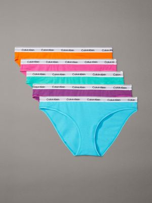 Carousel Thong - 5 Pack Violet Dream Assorted XL by Calvin Klein