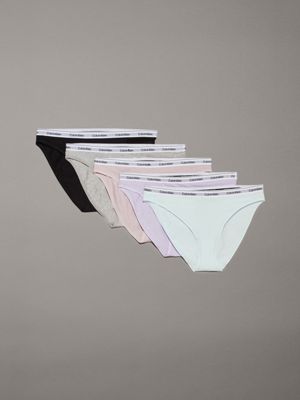 multi 5 pack low rise bikini briefs for women calvin klein