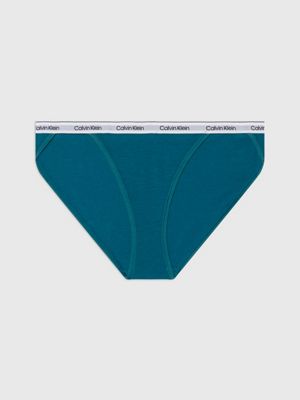 Women's Calvin Klein Bikini Briefs Panty 3-Pack QP1999Y-460 Green/Gray/Dark  Blue