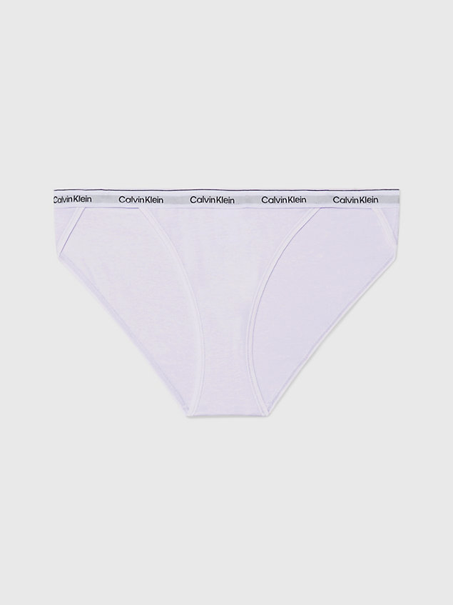 purple bikini briefs - modern logo for women calvin klein