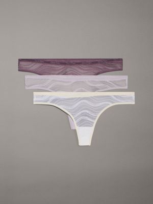 pack de 3 tangas de encaje multi de mujeres calvin klein