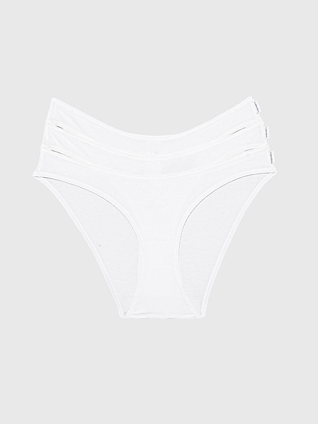 white/ white/ white 3 pack bikini briefs - ideal cotton for women calvin klein