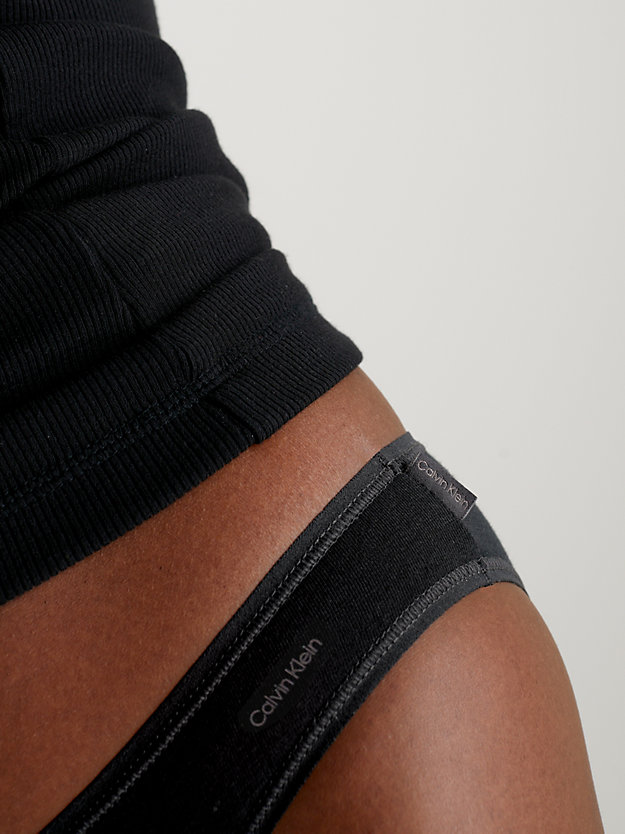 black/black/black 3 pack bikini briefs - ideal cotton for women calvin klein