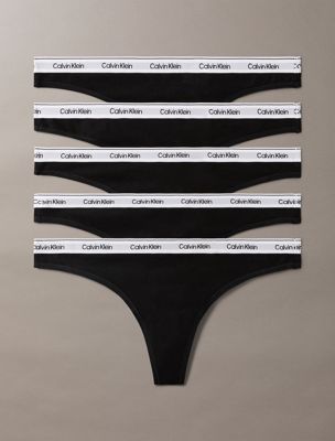 5 Pack Low Rise Thongs - Modern Logo Calvin Klein®