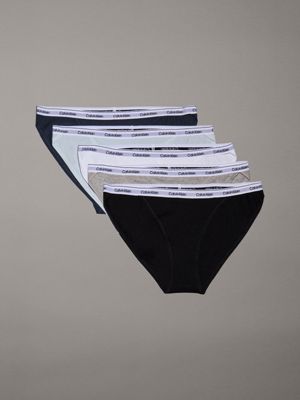 multi 5 pack bikini briefs - modern logo for women calvin klein