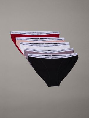 multi 5 pack bikini briefs - modern logo for women calvin klein